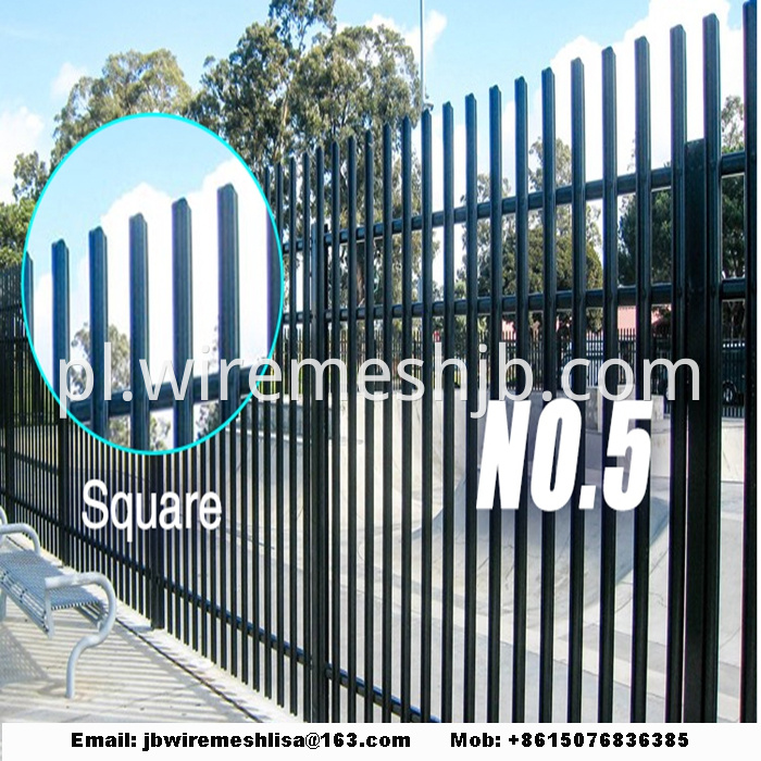 Powder Coated And Galvanized Steel Palisade Fence